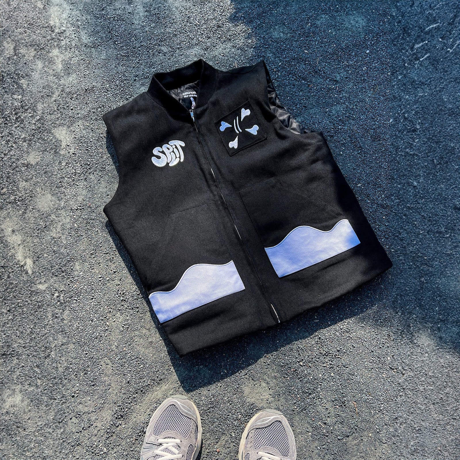 Black Sleeveless Jacket
