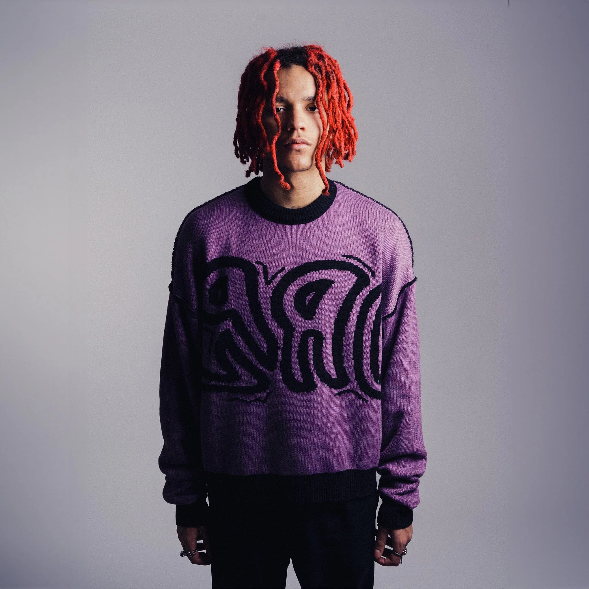 Sweatshirt noir : "Knitwear"