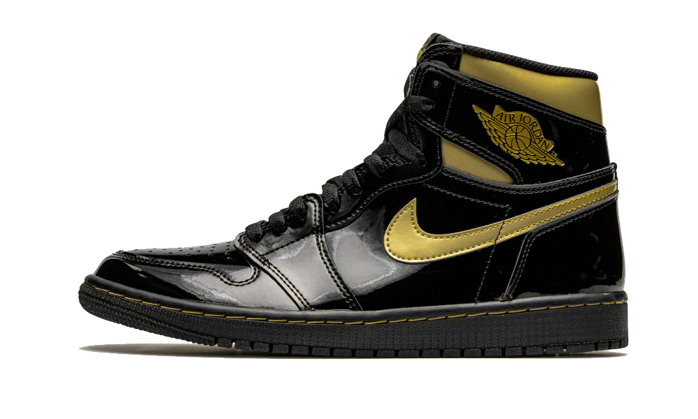 Air Jordan 1 High Black Metallic Gold - 555088-032