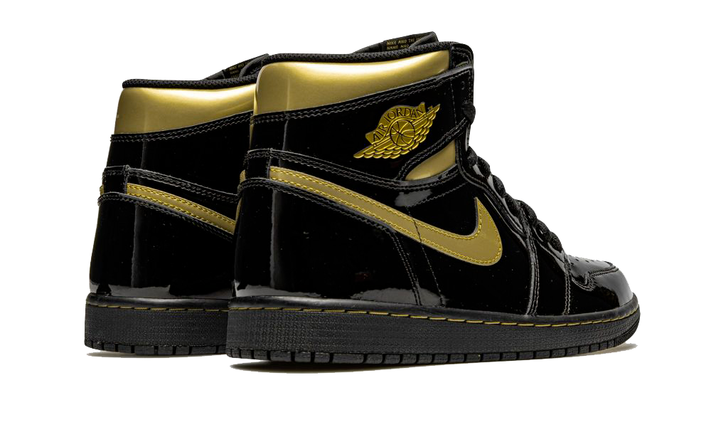 Air Jordan 1 High Black Metallic Gold - 555088-032