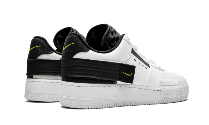 Nike Air Force 1 Low Drop Type White Black Volt - AT7859-101