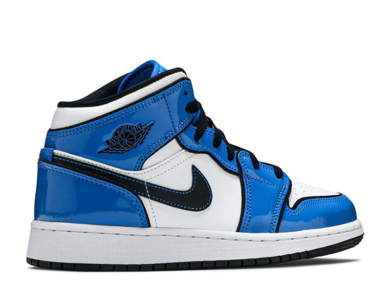 Air Jordan 1 Mid Signal Blue (GS)