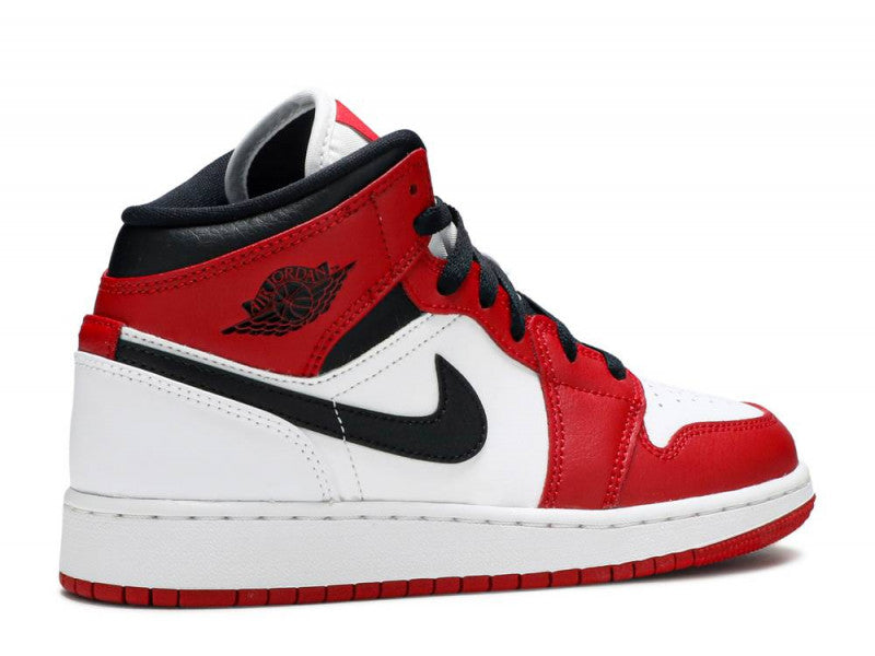 Air Jordan 1 Mid Chicago White (GS)