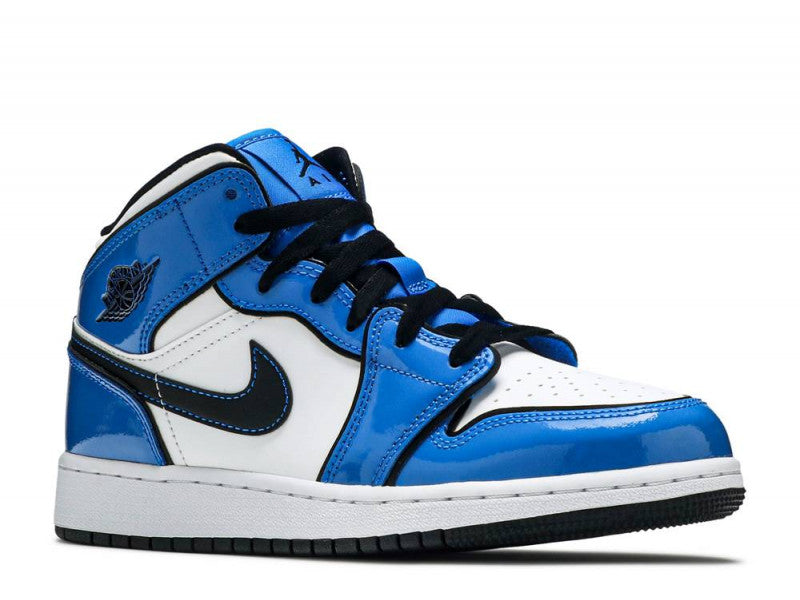 Air Jordan 1 Mid Signal Blue (GS)