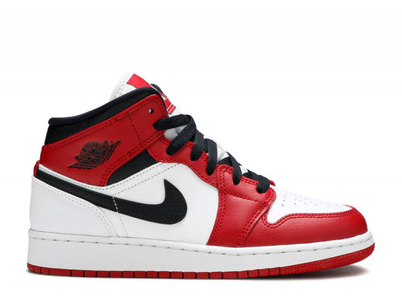 Air Jordan 1 Mid Chicago White (GS)