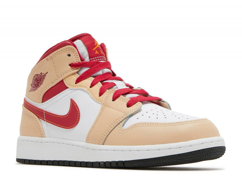 Air Jordan 1 Mid Red Beige (GS)