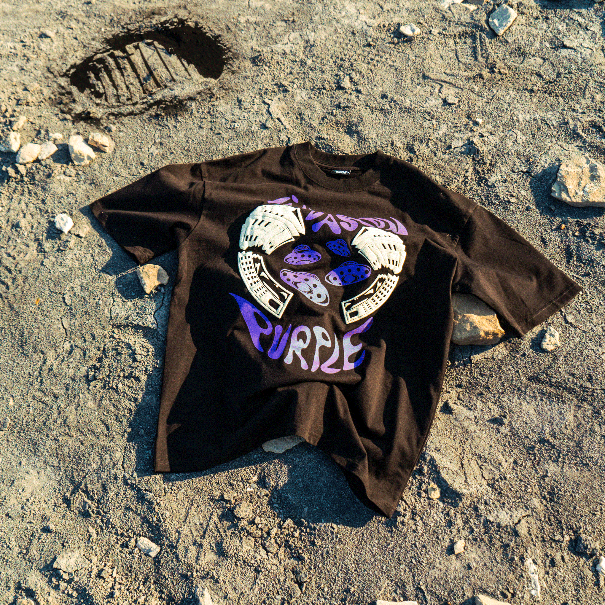 Tee-Shirt Noir "Invasion Tee"