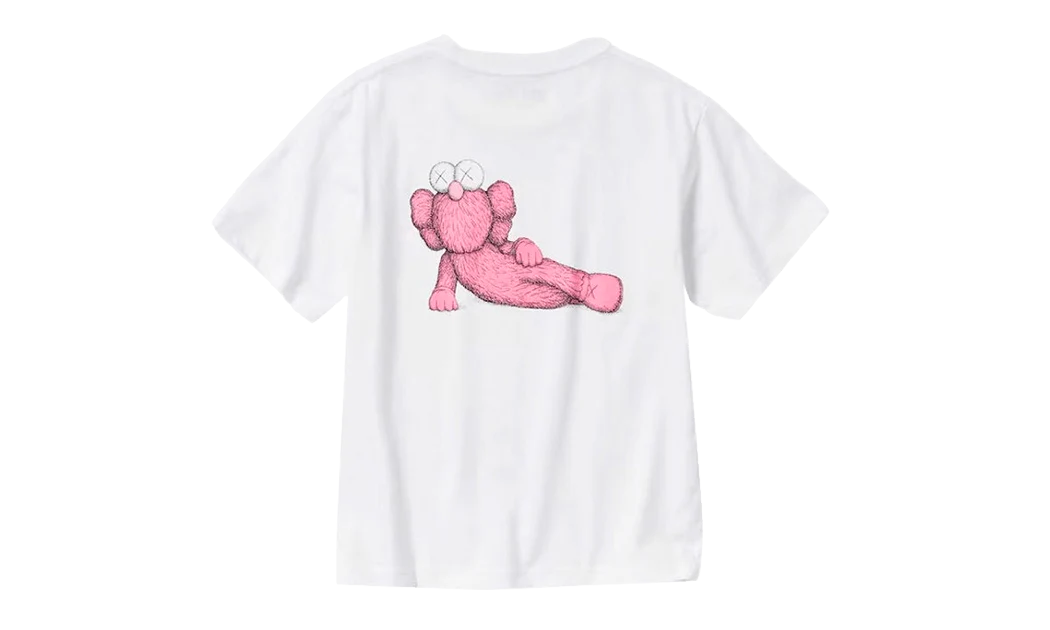 Uniqlo T-Shirt KAWS Pink Graphic (Asian Sizing)