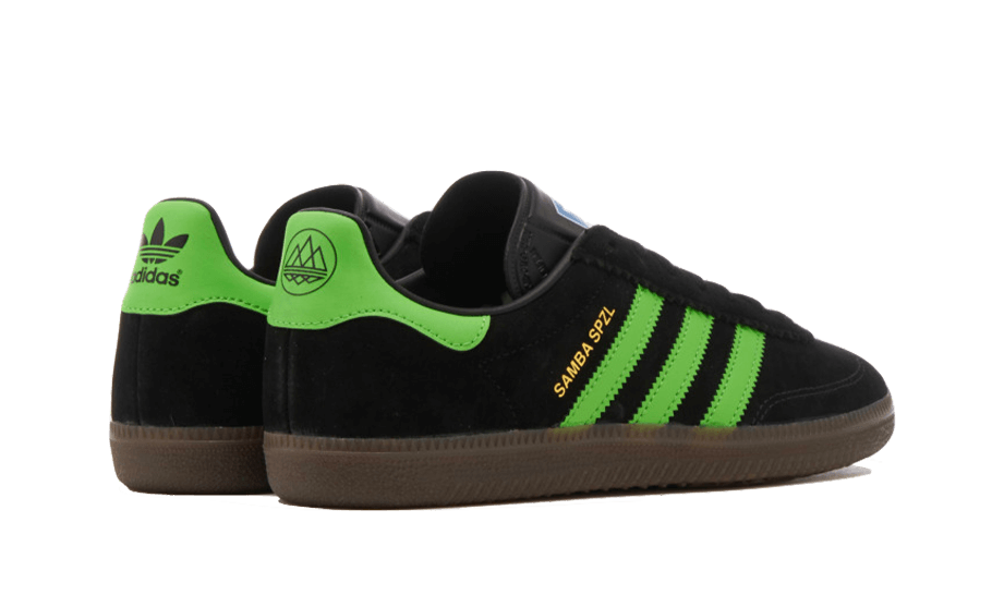 Adidas Samba Deco SPZL Core Black Lucid Lime - IF5738