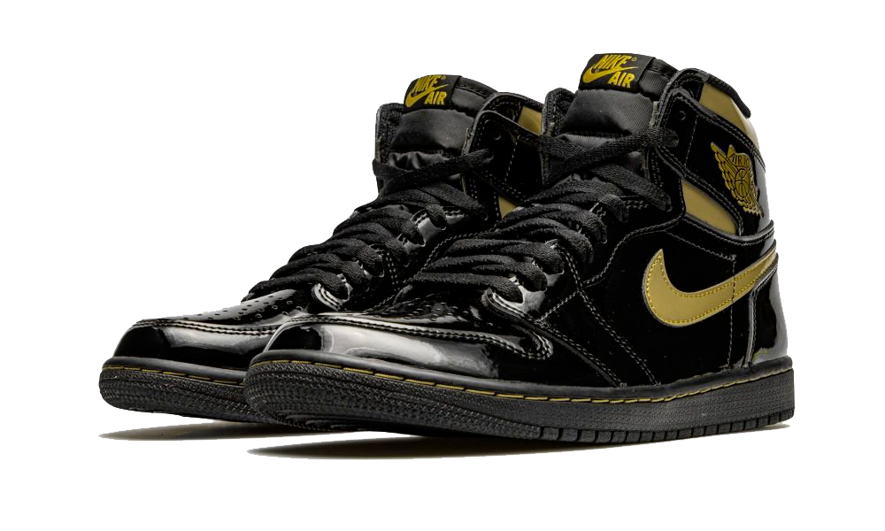 Air Jordan 1 High Black Metallic Gold - 555088-032