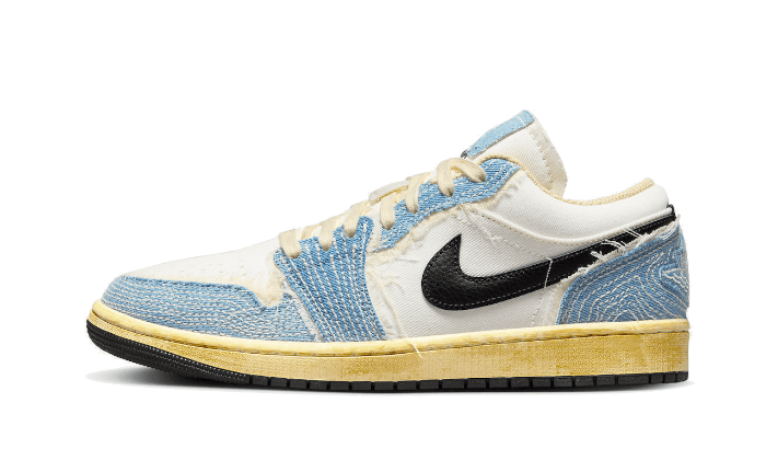 Air Jordan 1 Low SE WRMK Sashiko Denim - FN7670-493