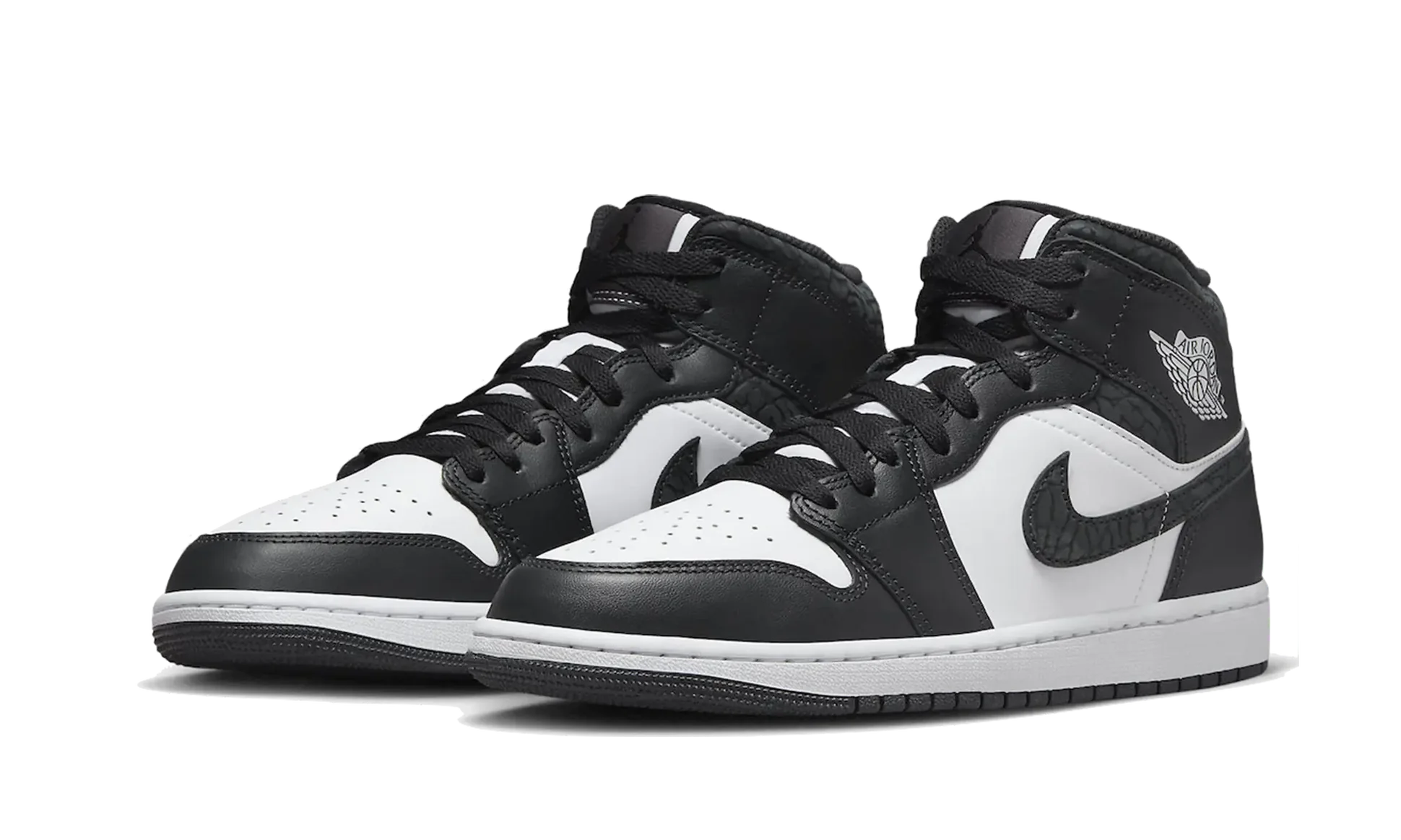 Air Jordan 1 Mid Black Elephant - FB9909-001 (GS) / FB9911-001 (MEN)