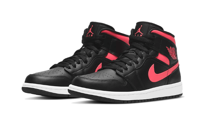 Air Jordan 1 Mid Black Siren Red - BQ6472-004