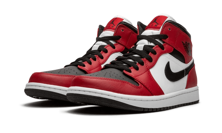 Air Jordan 1 Mid Chicago Black Toe - 554724-069/554725-069