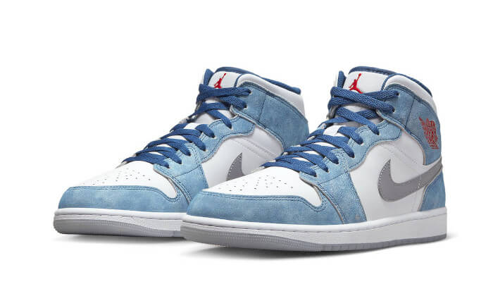 Air Jordan 1 Mid French Blue Fire Red - DN3706-401