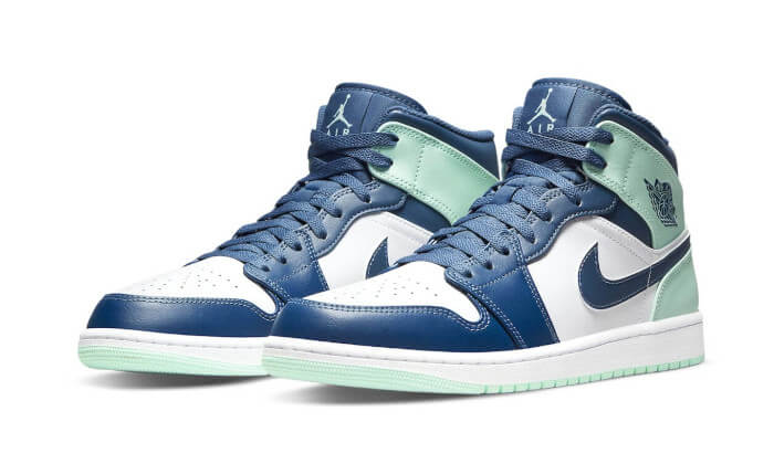 Air Jordan 1 Mid Mystic Navy Mint Foam - 554724-413