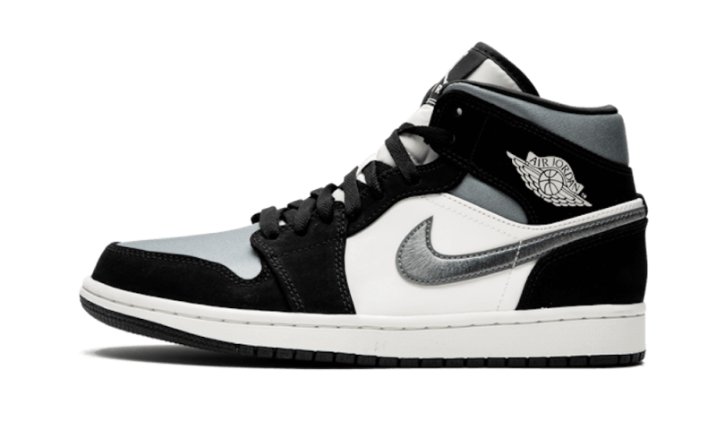 Air Jordan 1 Mid Satin Grey Toe - 852542-011