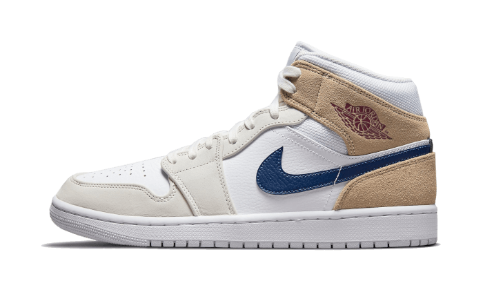 Air Jordan 1 Mid Tan Suede Navy - DO6726-100