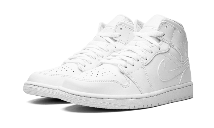 Air Jordan 1 Mid Triple White (2022) - 554724-136