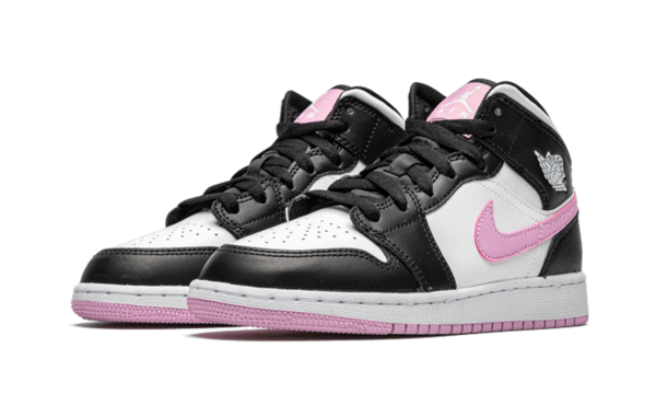 Air Jordan 1 Mid White Black Light Arctic Pink - 555112-103