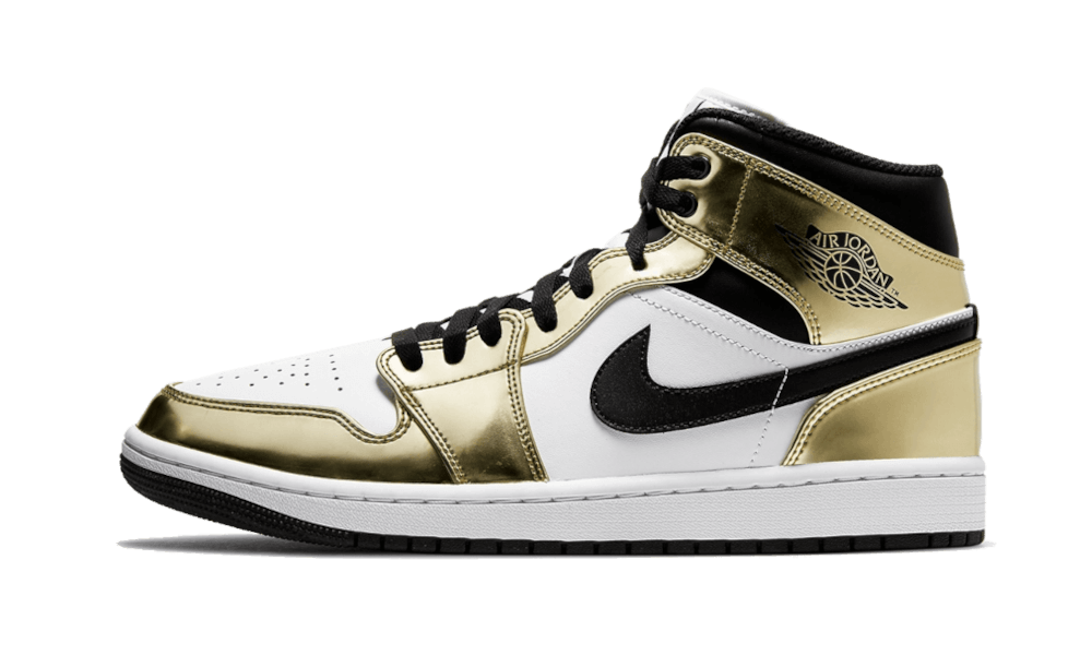 Air Jordan 1 Mid White Metallic Gold - DC1420-700