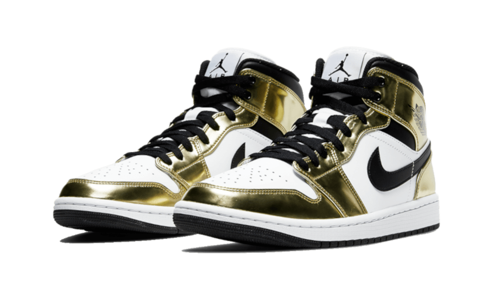 Air Jordan 1 Mid White Metallic Gold - DC1420-700