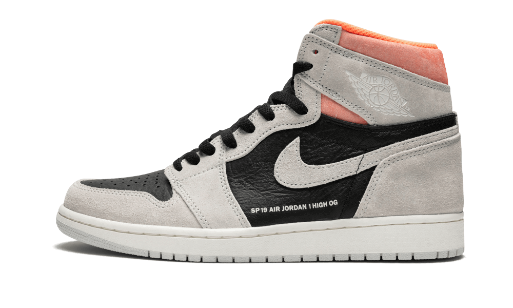 Air Jordan 1 Retro High Neutral Grey Hyper Crimson - 555088-018