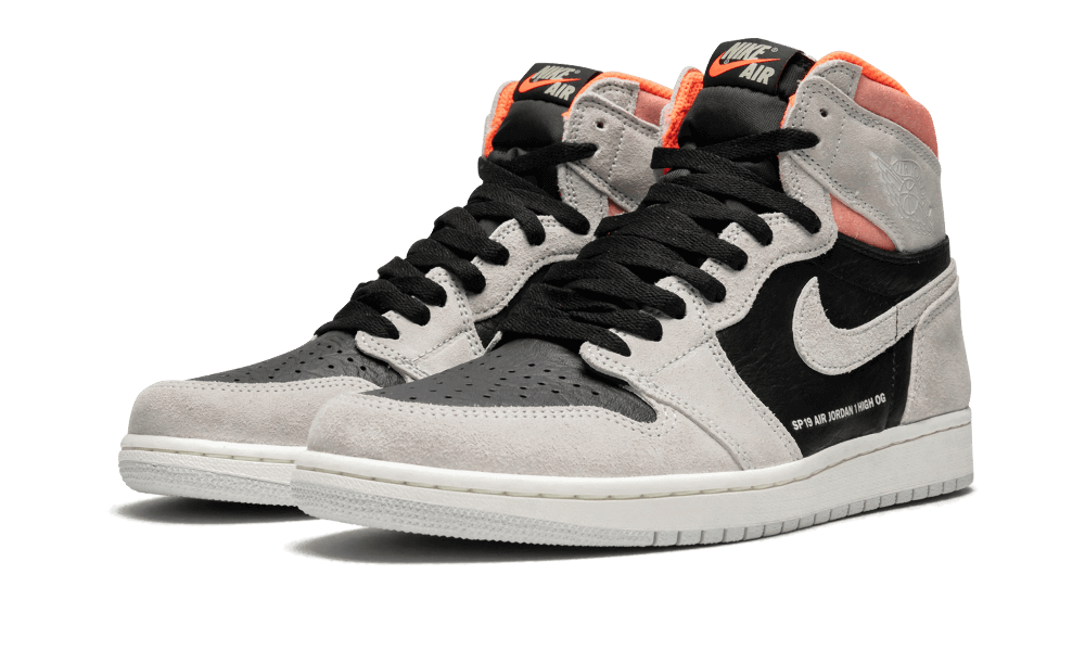 Air Jordan 1 Retro High Neutral Grey Hyper Crimson - 555088-018