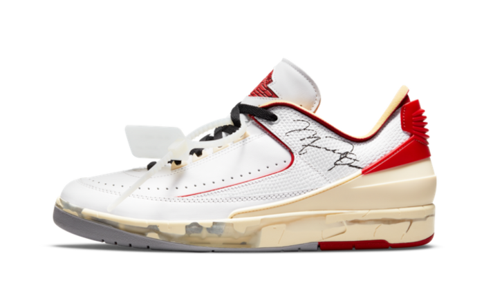 Air Jordan 2 Retro Low SP Off-White White Red - DJ4375-106