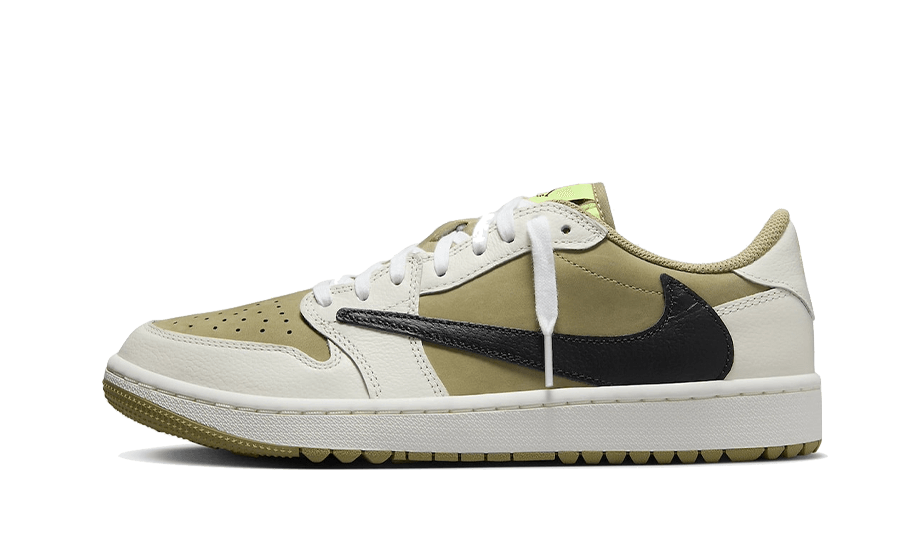 Air Jordan 1 Retro Low Golf Travis Scott Neutral Olive - FZ3124-200