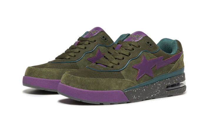 Bape Bape Road Sta Dark Green Suede - 1I30-291-006