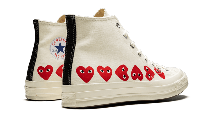 Converse Chuck Taylor All-Star 70s Hi Comme des Garcons PLAY Multi-Heart White - 162972C