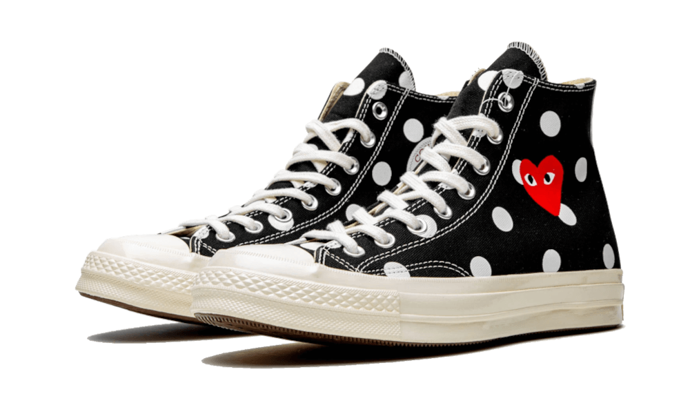 Converse Chuck Taylor All-Star 70s Hi Comme des Garçons PLAY Polka Dot Black - 157250C