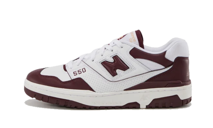 New Balance 550 White Burgundy - BB550BZ1