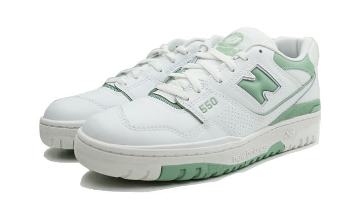 New Balance 550 White Mint Green - BB550FS1