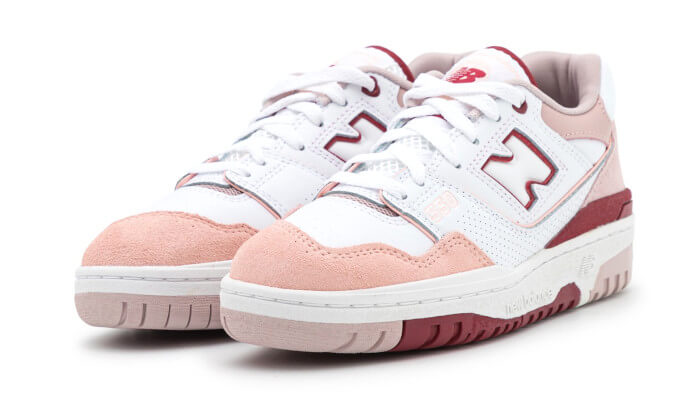 New Balance 550 White Scarlet Pink - BBW550ZV