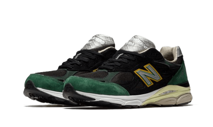 New Balance 990 V3 Black Green Yellow - M990CP3