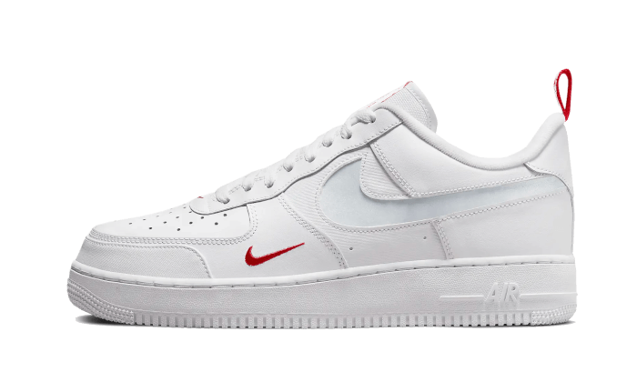 Nike Air Force 1 Low White Red Mini Swoosh - DO6709-100