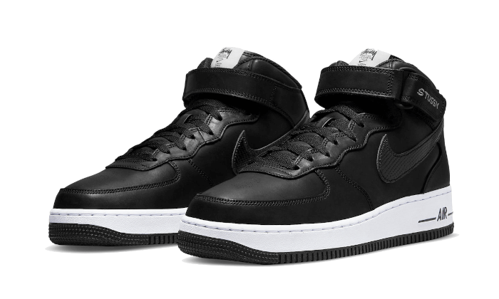 Nike Air Force 1 Mid Stussy All Black - DJ7840-001