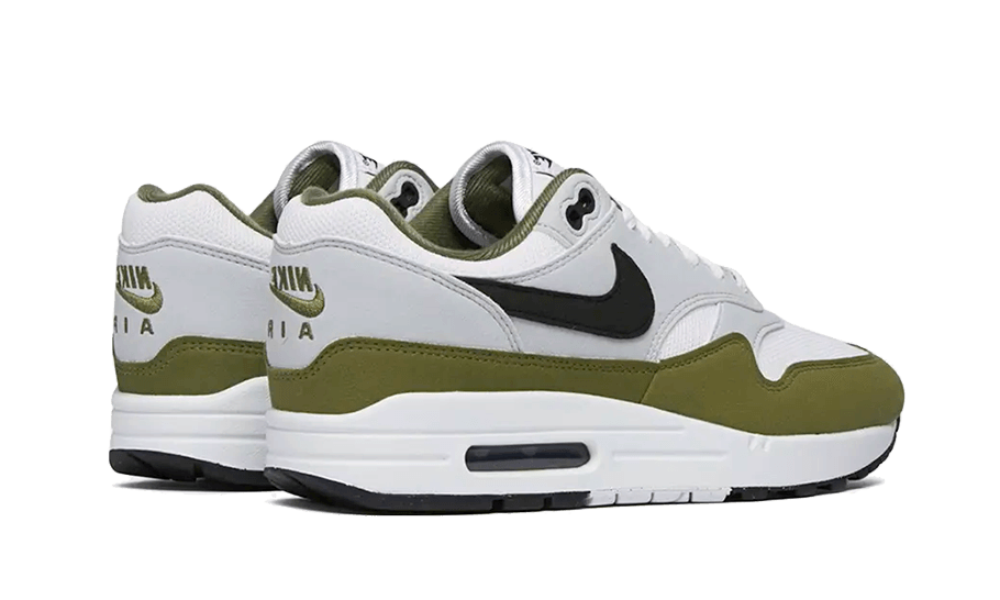 Nike Air Max 1 White Black Medium Olive - FD9082-102