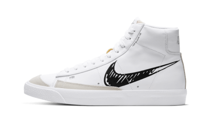Nike Blazer Mid Sketch Black Swoosh - CW7580-101