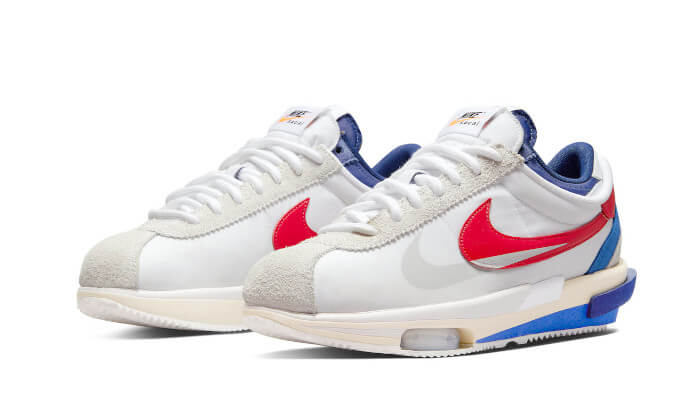 Nike Cortez 4.0 Sacai White University Red Blue - DQ0581-100
