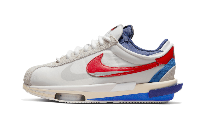 Nike Cortez 4.0 Sacai White University Red Blue - DQ0581-100