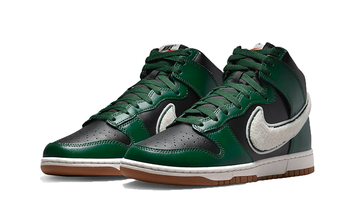 Nike Dunk High Chenille Swoosh Black Green - DR8805-001