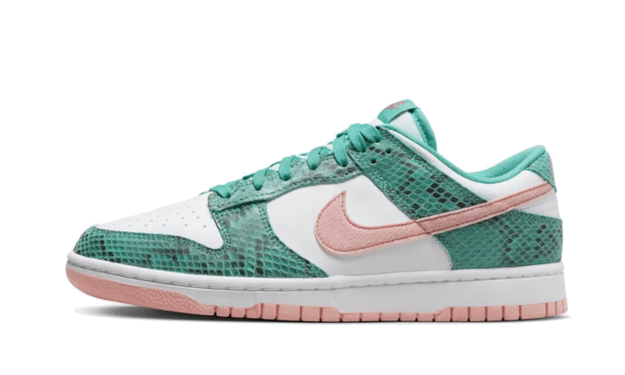 Nike Dunk Low Snakeskin Washed Teal Bleached Coral - DR8577-300