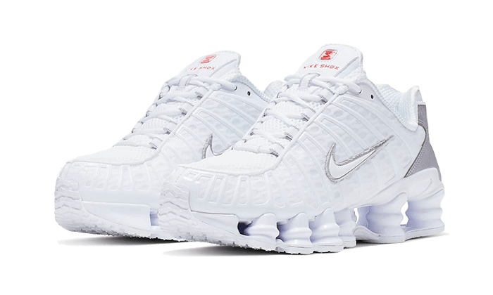 Nike Shox TL White Metallic Silver Max Orange - AR3566-100