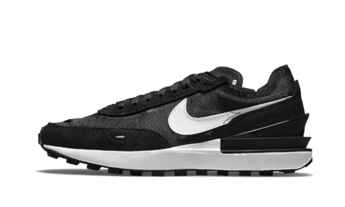 Nike Waffle One Black White Swoosh - DC2533-001